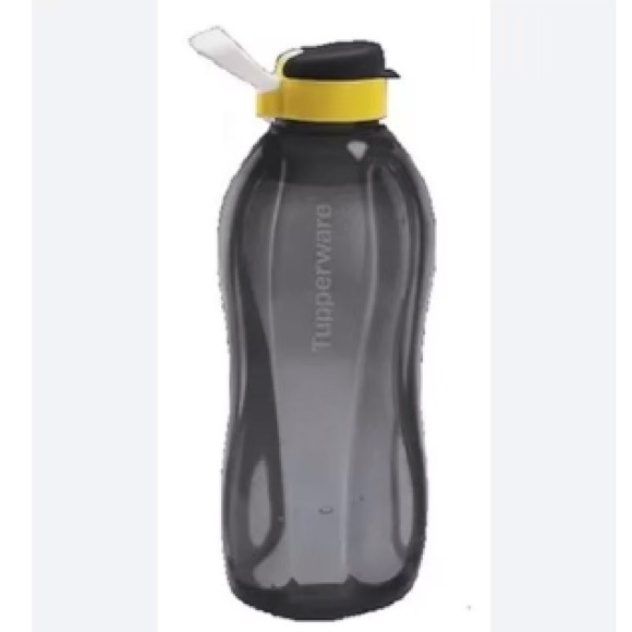Tupperware Eco Fridge Water Bottle 2 Liter Black & Yellow - Picture 4 of 6